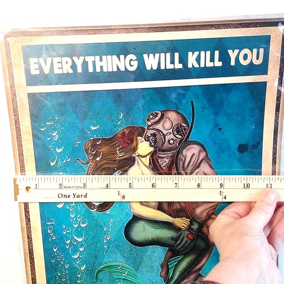 Mermaid Metal Sign - Large 18 x 12 Art - Have Fun - Picture 3 of 7